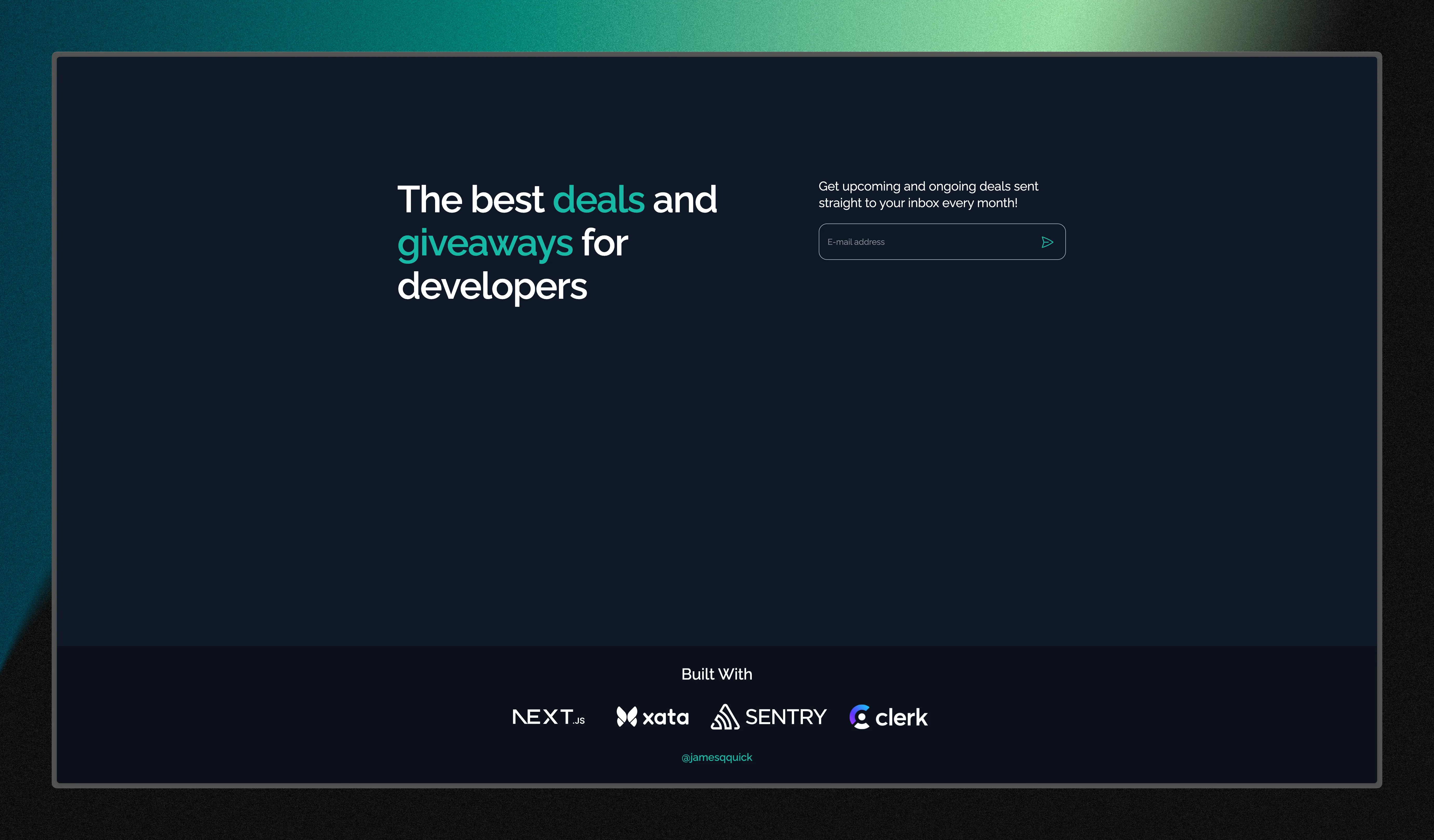 Screenshot of https://www.dealsfordevs.com/