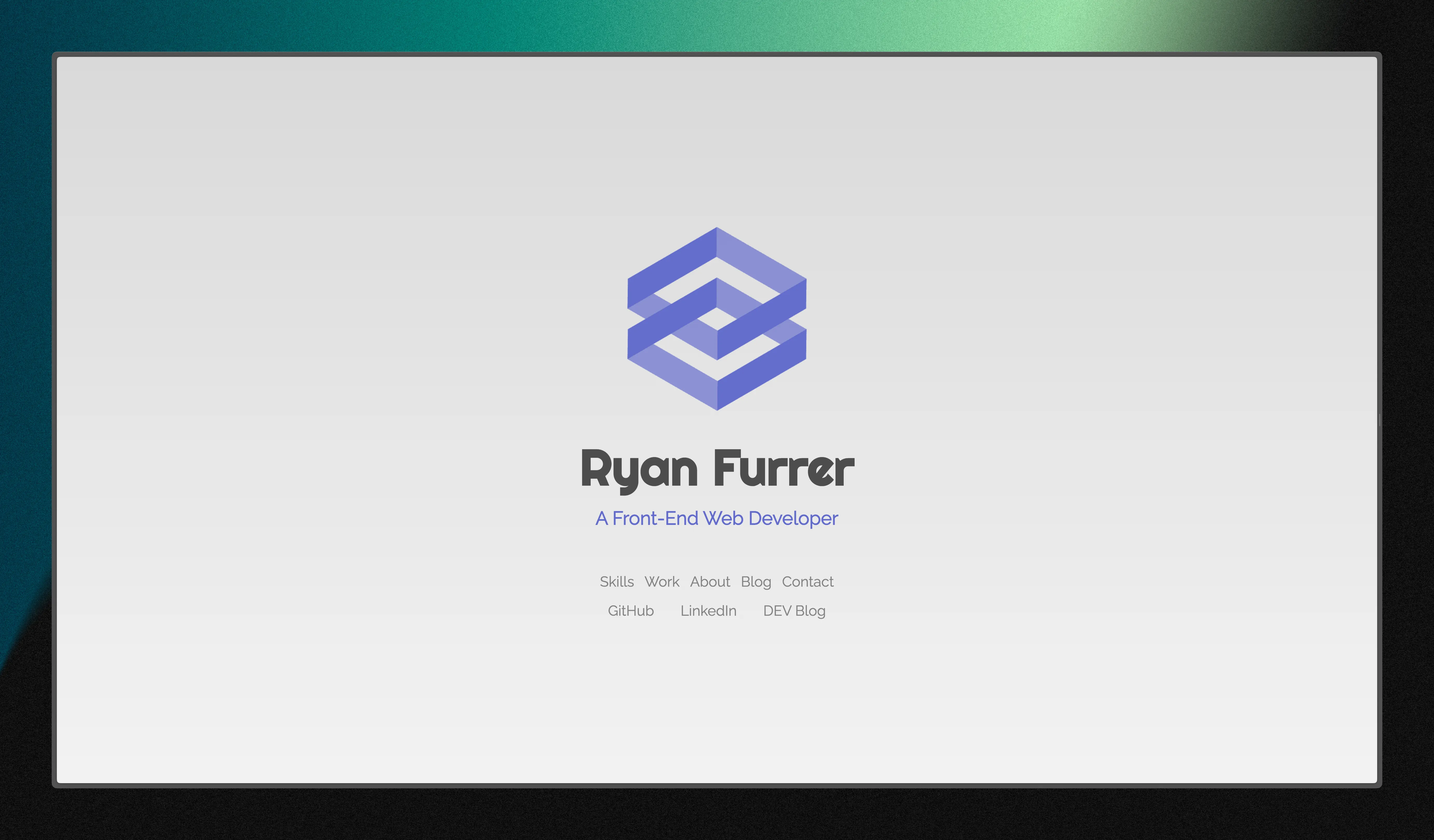 Screenshot of version 2 of my portfolio